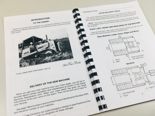 Case 850D 855D Crawler Dozer Loader Service Operators Owners Manual Repair Shop - Image 9