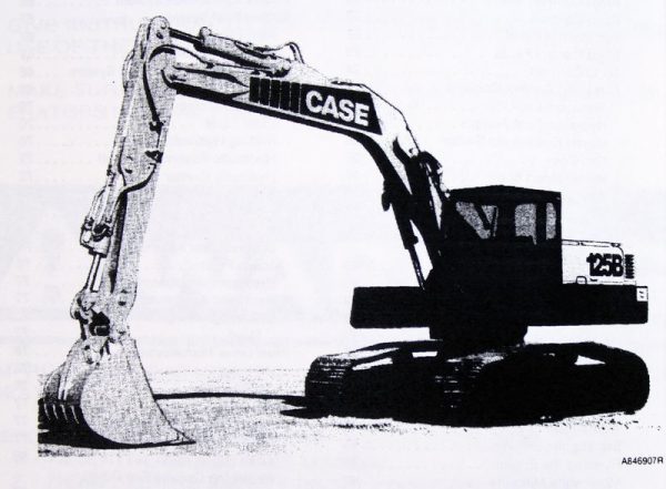 J I Case 125B Excavator Operators Owners Manual Track Operation Maintenance - Image 3