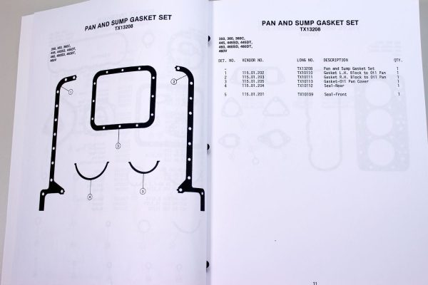 Long 350 360C 445 445Sd Tractor Parts Catalog Manual Book Exploded Views Numbers - Image 5