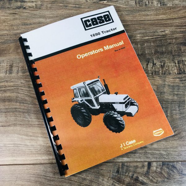 Ji Case 1690 Tractor Owners Operators Manual Book Maintenance Adjustments