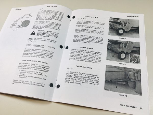 New Idea 485 486 Round Baler Owners Operators Manual - Image 4