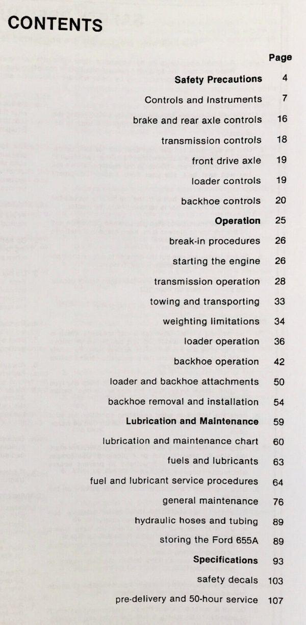 Ford 655A Tractor Loader Backhoe Service Parts Operators Manual Owners Shop Set - Image 5