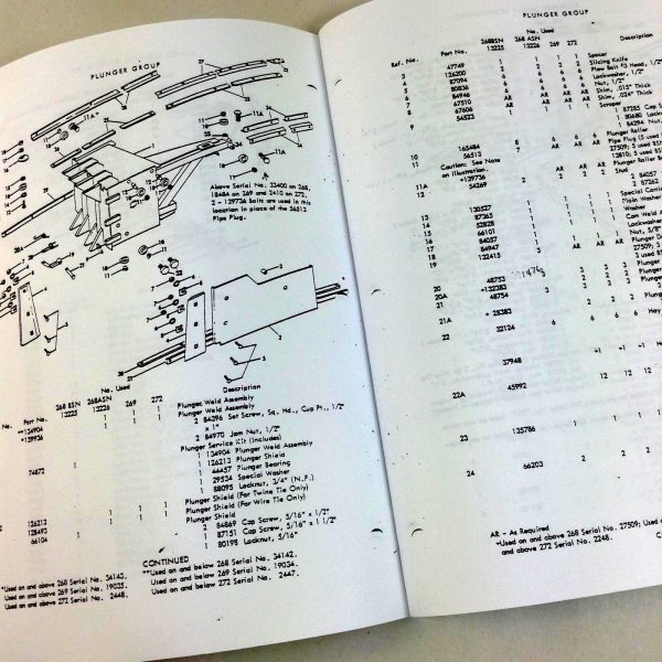 New Holland 268 269 P.T.O 272 Engine Twine Wire Tie Balers Parts Manual Catalog - Image 3