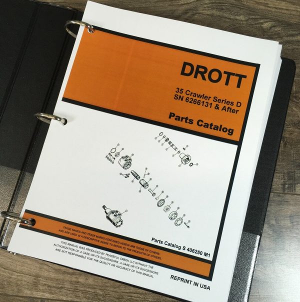 Drott Case 35D Crawler Excavator Service Manual Parts Catalog Operators Set - Image 2