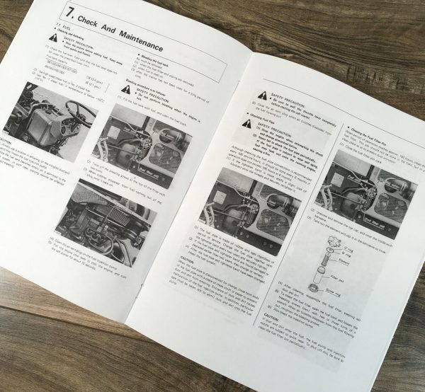 Kubota B5100 B6100 B7100 2Wd + 4Wd Tractor Operators Owners Manual Book D E - Image 4