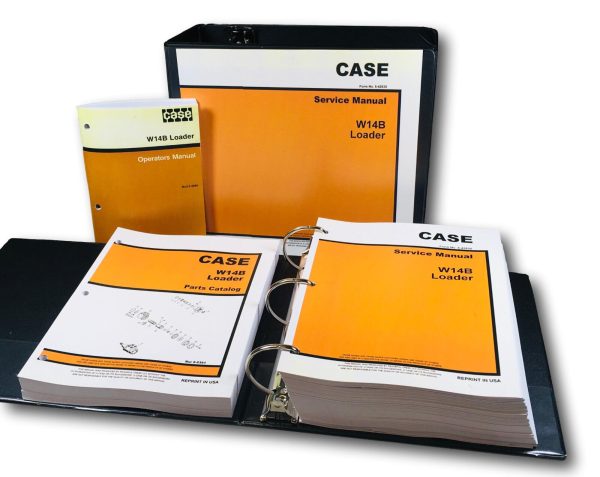 Case W14B Wheel Loader Service Parts Operators Manual Shop Repair Set