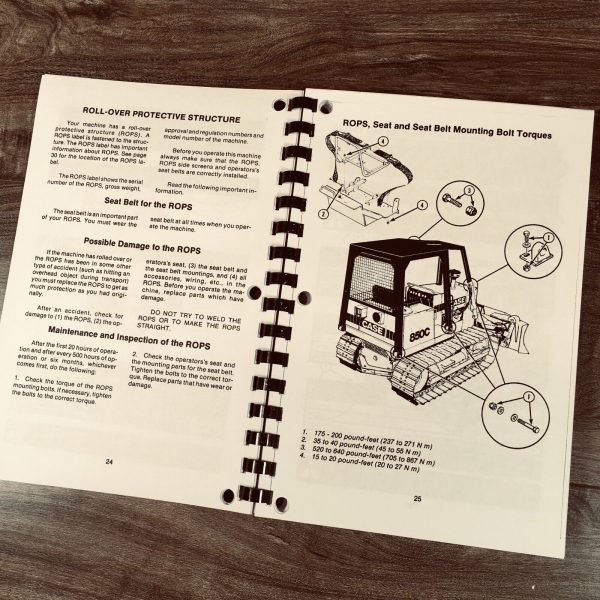 Case 850C Crawlers Tractor Parts Catalog Operators Manual Owners Set Assembly - Image 4