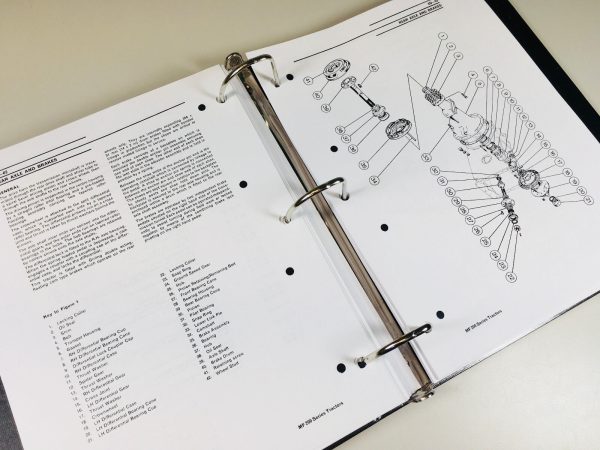 Massey Ferguson 265 275 290 298 Tractor Service Manual Repair Shop Hard Binder - Image 11