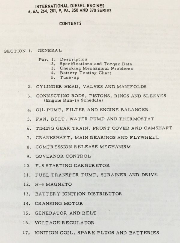 International 370 Series Diesel Engines Service Manual Book For Ud-370 Machines - Image 2