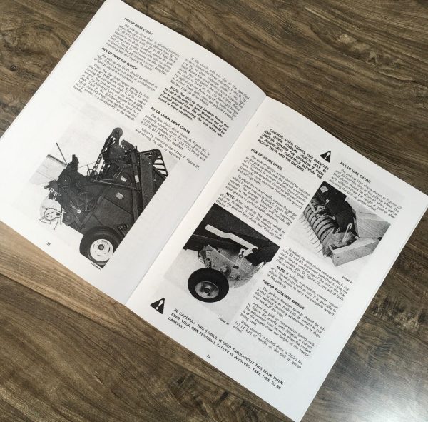 Sperry New Holland 850 Round Baler Operators Manual Owners Book Adjustment Print - Image 5