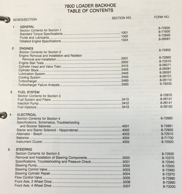 Case 780D Tractor Loader Backhoe Service Technical Manual Repair Shop In Binder - Image 3