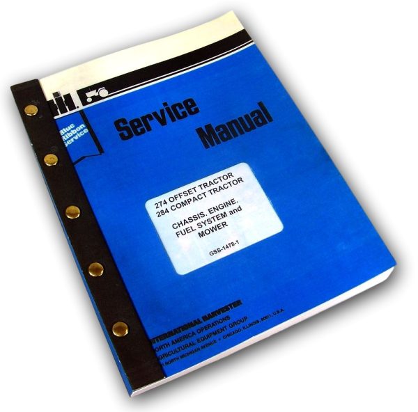International 274 284 Tractor Service Repair Shop Manual Mower Technical