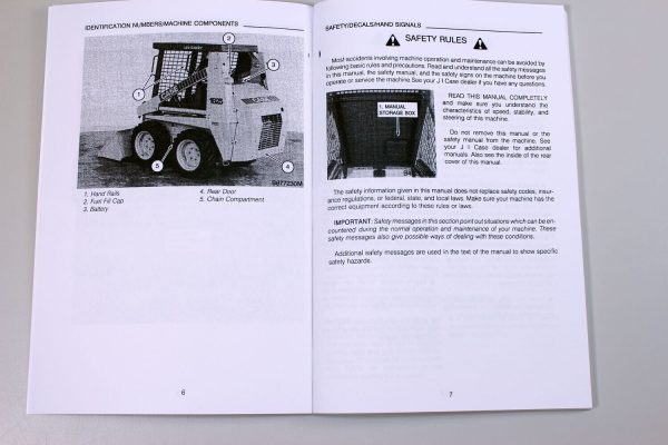 Case 1825 Uni-Loader Parts Catalog Operators Manual Owners Set Catalog Book - Image 9