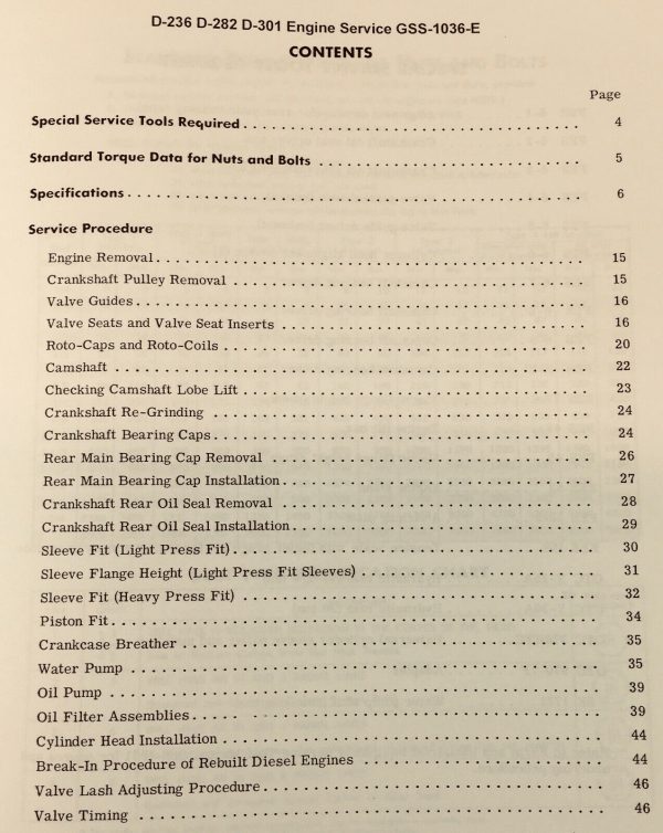 International D-282 Diesel Engine For 706 2706 Tractors Service Parts Manual Set - Image 4