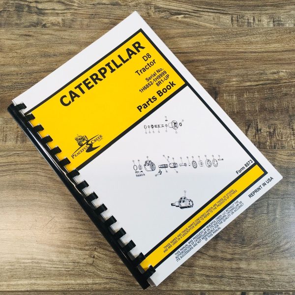 Parts Manual For Caterpillar D8 Crawler Tractor Catalog SN 1H6852-1H9999 8R1-UP