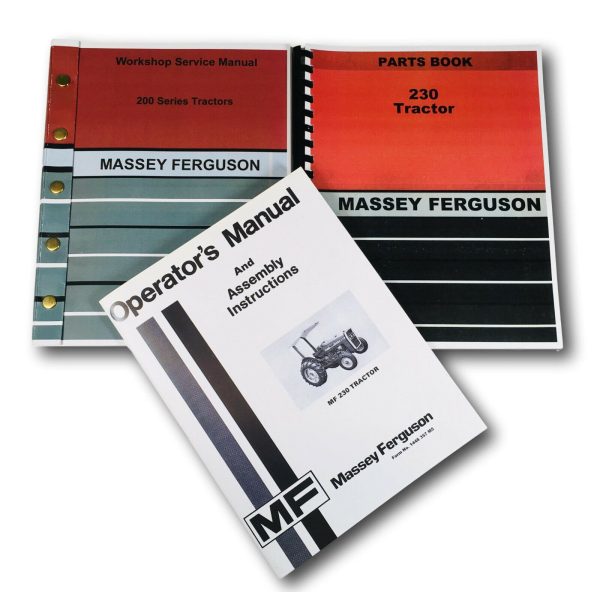 Massey Ferguson 230 Tractor Service Operators Parts Manual Catalog Repair Shop