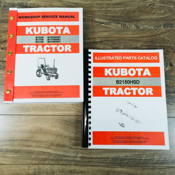 Kubota B2150Hst-D Tractor Service Manual Parts Catalog Repair Shop Book 4Wd