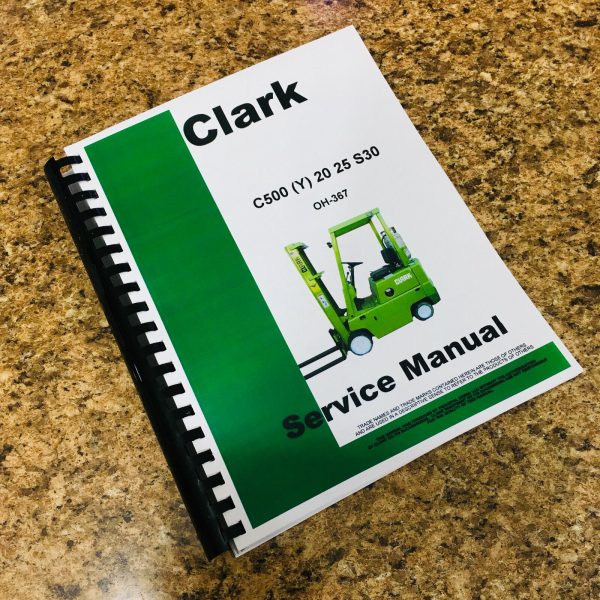 Clark C500-Y25 C500-25 Forklift Service Repair Manual Shop Book Mpn# Oh-367