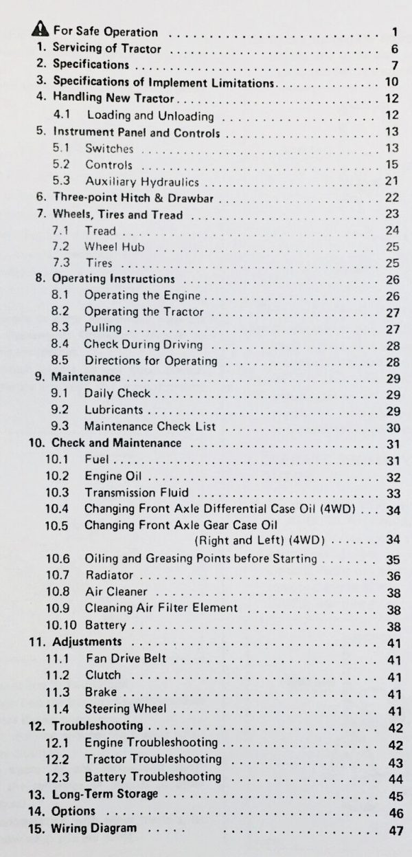 Kubota B6200D B7200D 4Wd Tractor Operators Owners Manual Maintenance Lubrication - Image 2