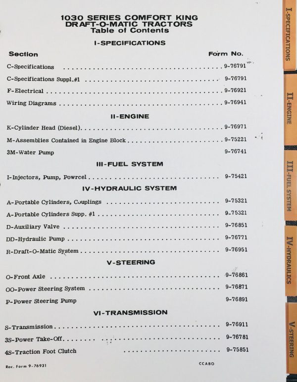 Case 1030 Series 1031 Gp Draft-O-Matic Tractor Service Manual Parts Catalog Set - Image 2