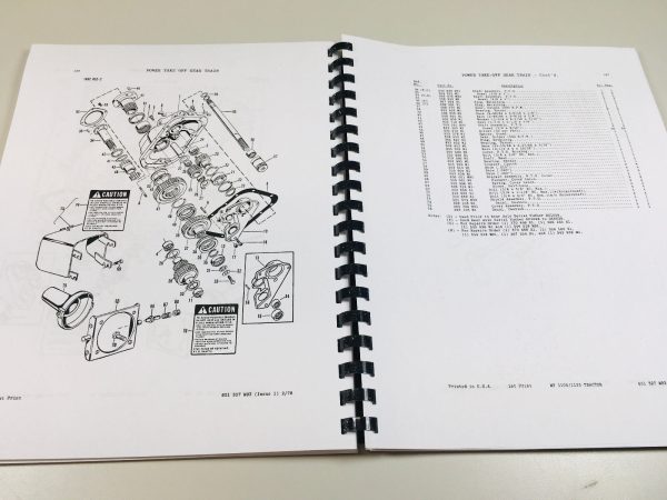 Parts Manual Book For Massey Ferguson Mf 1105 1135 Tractors Catalog Diagrams - Image 7