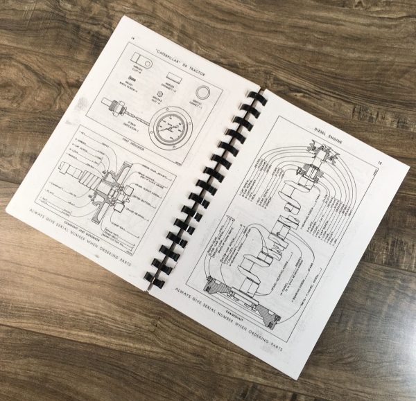 Parts Operators Manual Set For Caterpillar D8 Crawler Tractor 1H1350-Up Catalog - Image 4