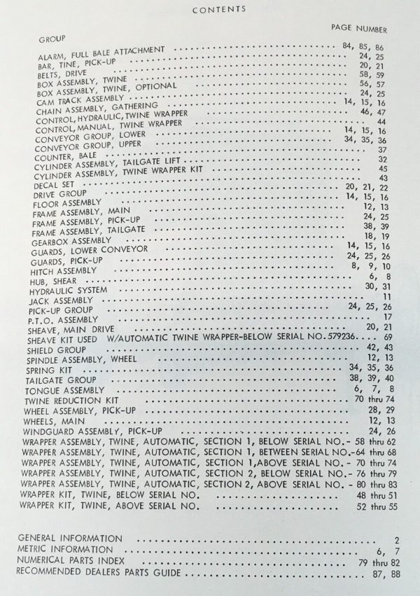 Sperry New Holland 846 Round Baler Parts Operators Manual Catalog Assembly - Image 2