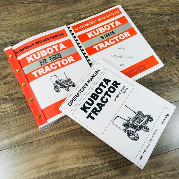 Kubota B1550E B1550 2Wd Tractor Service Manual Parts Operators Repair Workshop