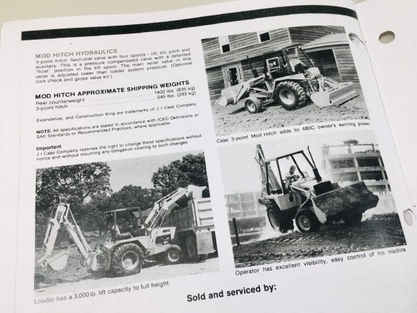 Case 480C Tractor Loader Backhoe Service Parts Operators Manual Shop Book Set - Image 7