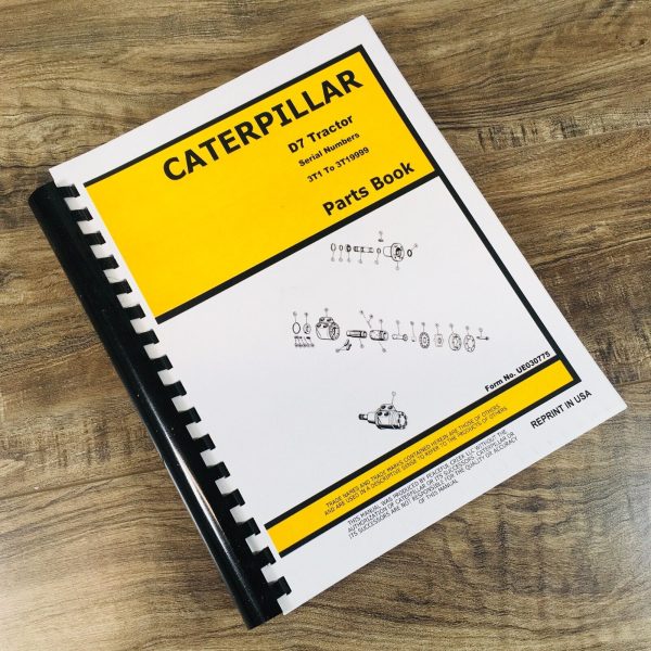 Caterpillar D7 Crawler Tractor Parts Manual Catalog Book Assembly SN 3T1-3T19999