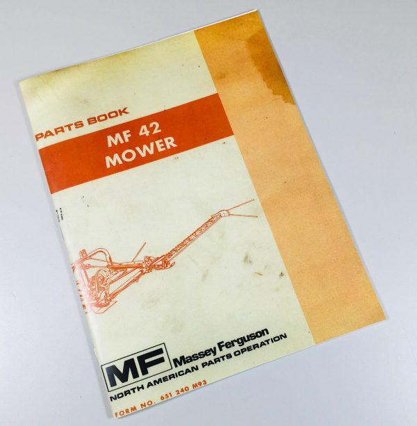 Massey Ferguson 42 Rear Mounted Mower Parts Operators Manual Set Owner - Image 5