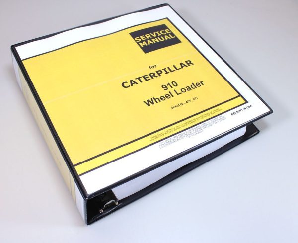 Cat Caterpillar 910 Wheel Loader Service Repair Manual Serial No. 40Y, 41Y Book