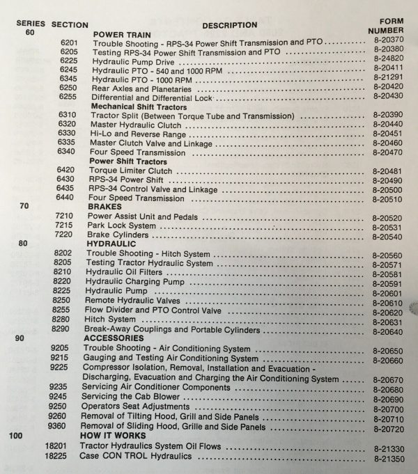 Ji Case 2090 2290 Tractor Service Manual Repair Shop Technical Book Workshop - Image 4