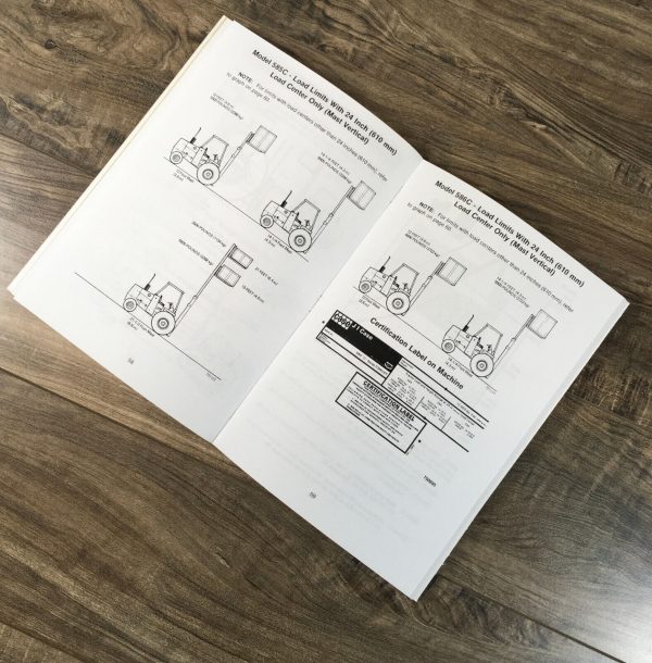 Case 584C 585C 586C Forklift Manual Parts Catalog Operators Owners Set Book - Image 11