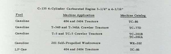 International C-135 Gas Engine Service Parts Manual Set For T-340 T-340A Crawler - Image 2