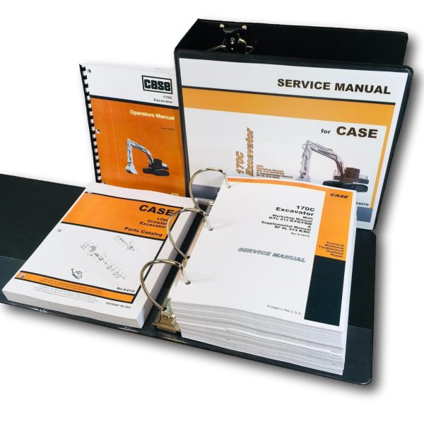 Case 170C Excavator Service Manual Parts Catalog Operators Owners Repair Set