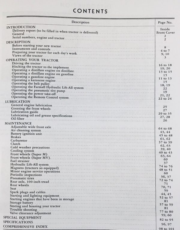 International Farmall Super M Tractor Service Parts Operators Manual Engine Set - Image 10