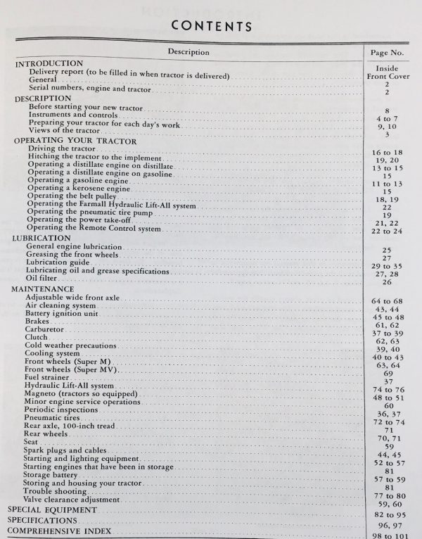 International Farmall Super M Tractor Service Repair Parts Operators Manual Set - Image 4