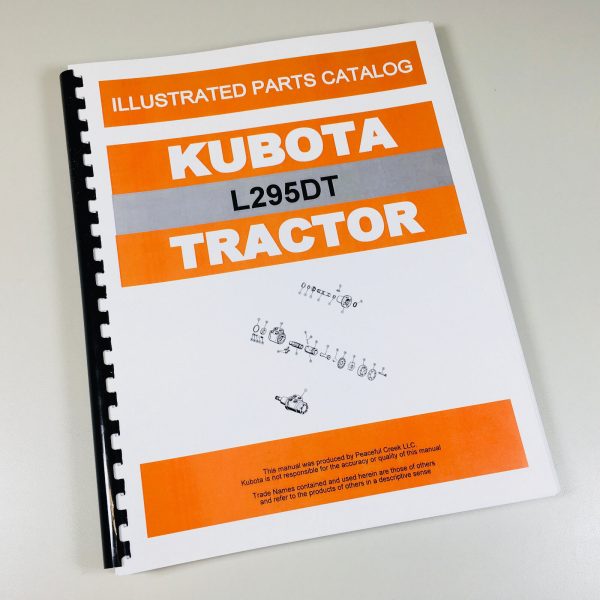 Kubota L295Dt Tractor Parts Assembly Manual Catalog Exploded Views Numbers