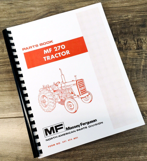 Massey Ferguson MF 270 Tractor Parts Manual Catalog Book Assembly Schematics