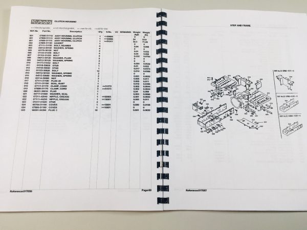 Kubota B8200 Dp Tractor Parts Assembly Manual Catalog Exploded Views Numbers - Image 5