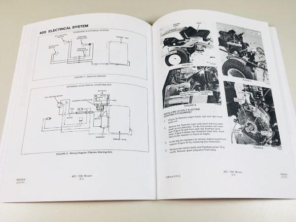 Allis Chalmers 405 508 Lawn Garden Tractor Service Shop Repair Manual Mower - Image 5