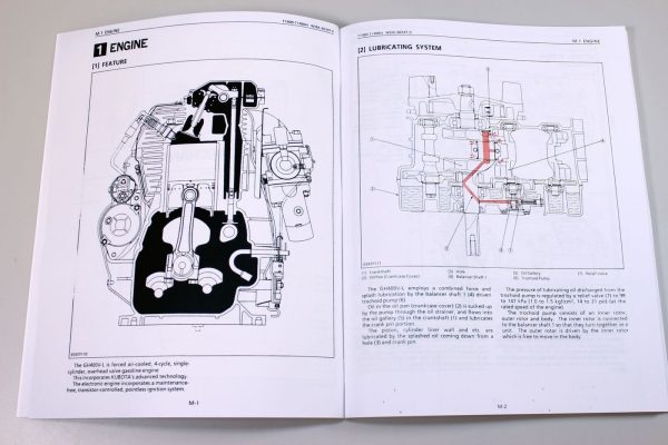 Kubota T1400 T1400H Lawn Tractor Workshop Service Manual Shop Repair Book - Image 3