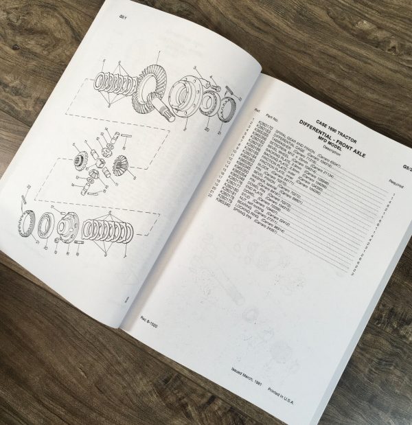 Case 1690 Tractor Manual Parts Catalog Operators Owners Set Book Schematics - Image 9