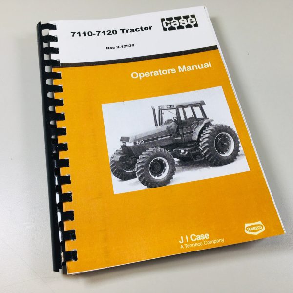 Case Ih 7110 7120 Tractor Operators Owners Manual Maintenance Lubrication