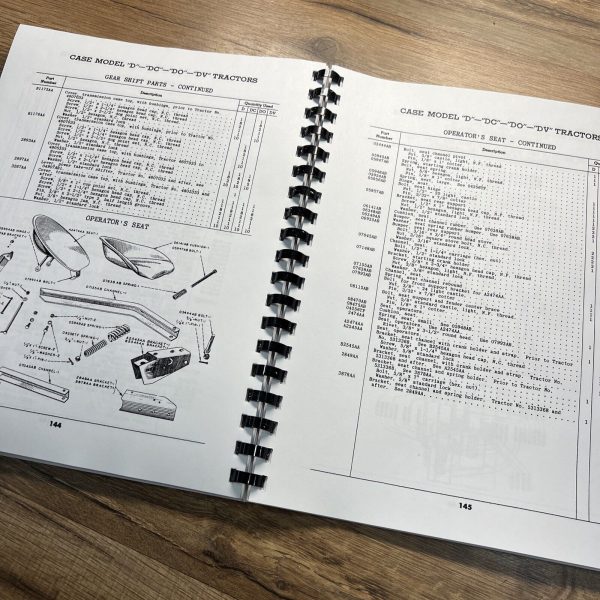 J.I. Case D Dc Do Dv Tractors Parts Manual Catalog Book S/N 4511449 And Up - Image 7