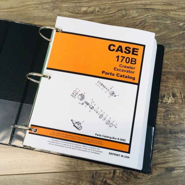 Case 170B Excavator Service Manual Parts Catalog Repair Set Workshop Book - Image 2