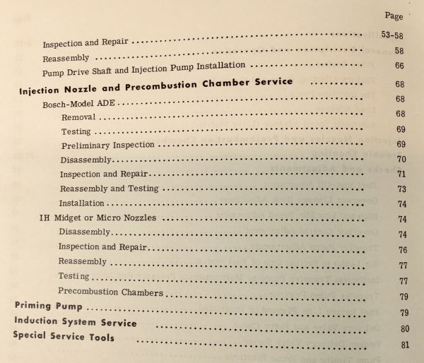 Farmall International D-236 Diesel Engine Service Manual Set For 460 606 Tractor - Image 8