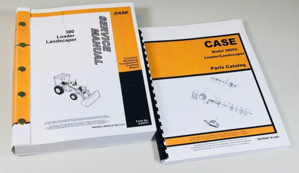 Case 380 Ck 380Ll Loader Landscaper Tractor Backhoe Service Parts Repair Manual