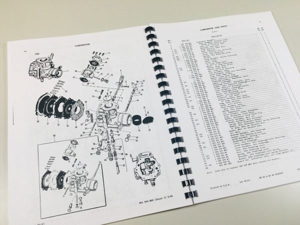 Massey Ferguson 85 88 Tractor Parts Catalog Manual Book Assembly Numbers - Image 2